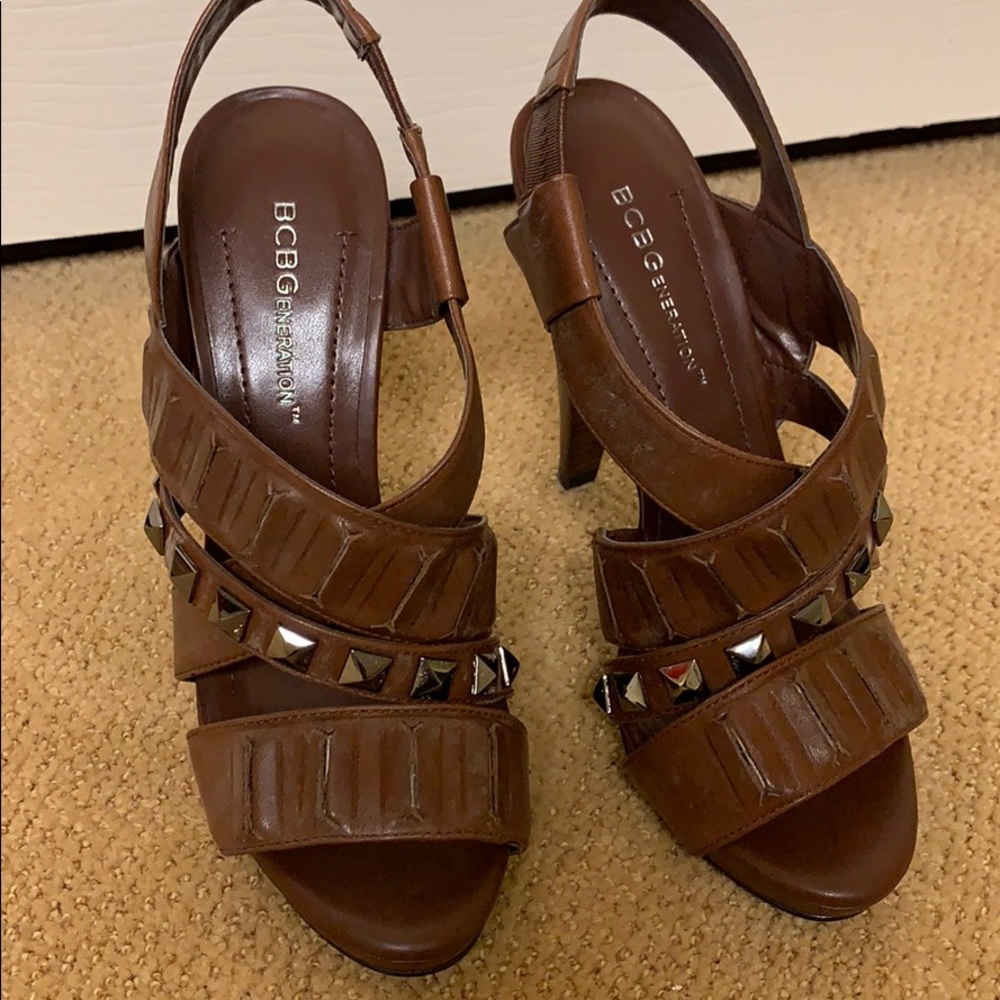 BCBG Leather Studded Heels
